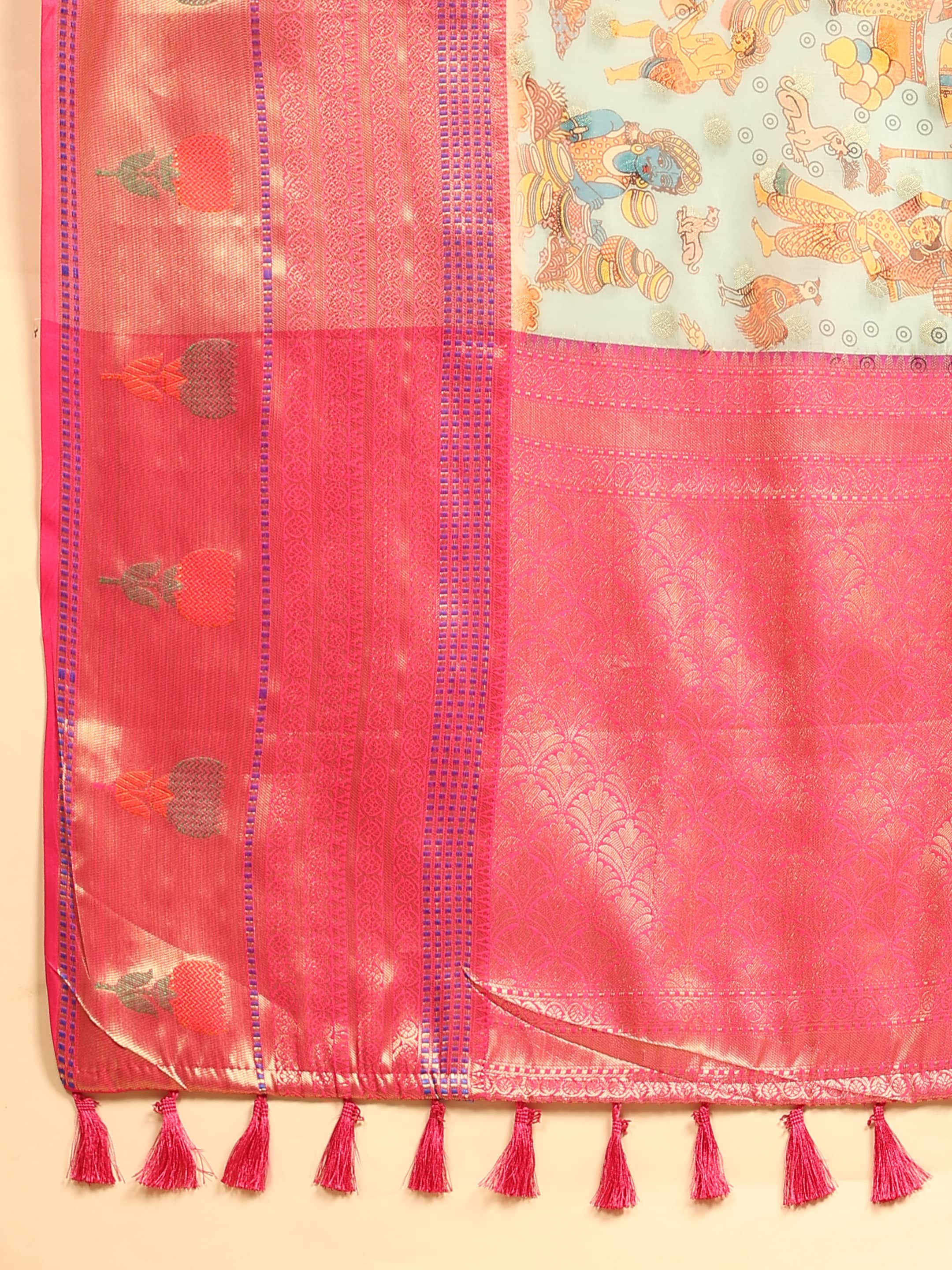 Banarasi Art Silk Digital Printed Kalamkari Saree