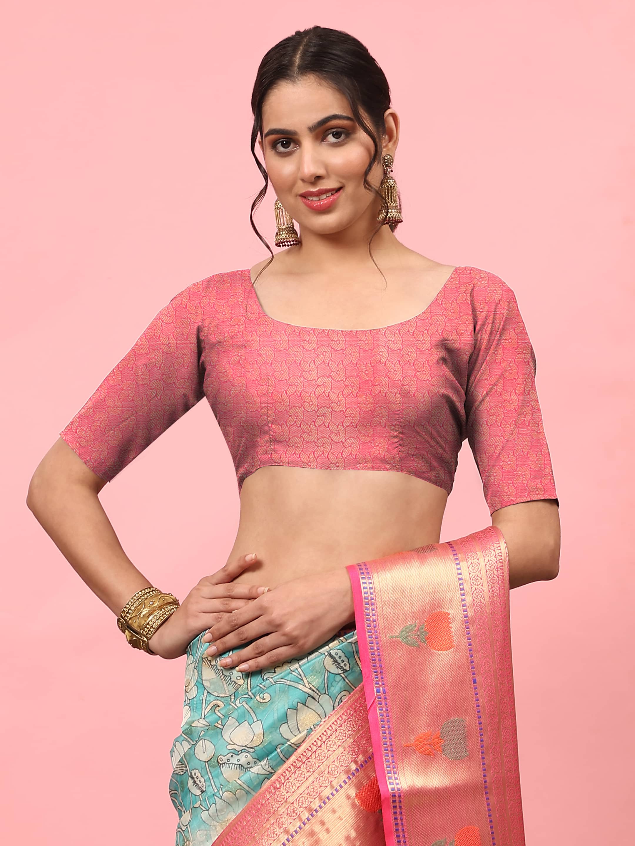 Banarasi Art Silk Digital Printed Kalamkari Saree