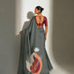Women's Soft Silk Digital Printed Saree with Designer Pallu & Printed Blouse
