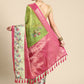 Kanjivaram Soft Silk Digital Printed Zari Woven Saree
