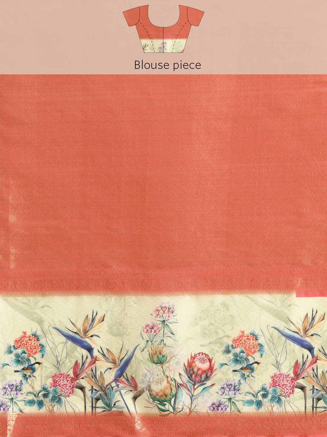 Kanjivaram Soft Silk Digital Printed Zari Woven Saree