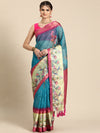 Kanjivaram Soft Silk Digital Printed Zari Woven Saree