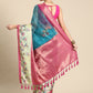 Kanjivaram Soft Silk Digital Printed Zari Woven Saree