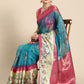 Kanjivaram Soft Silk Digital Printed Zari Woven Saree