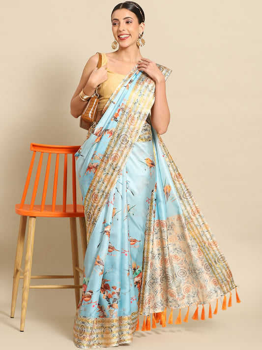 Women's Kalamkari Digital Print Soft Silk Saree