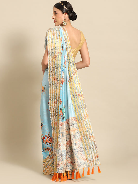 Women's Kalamkari Digital Print Soft Silk Saree