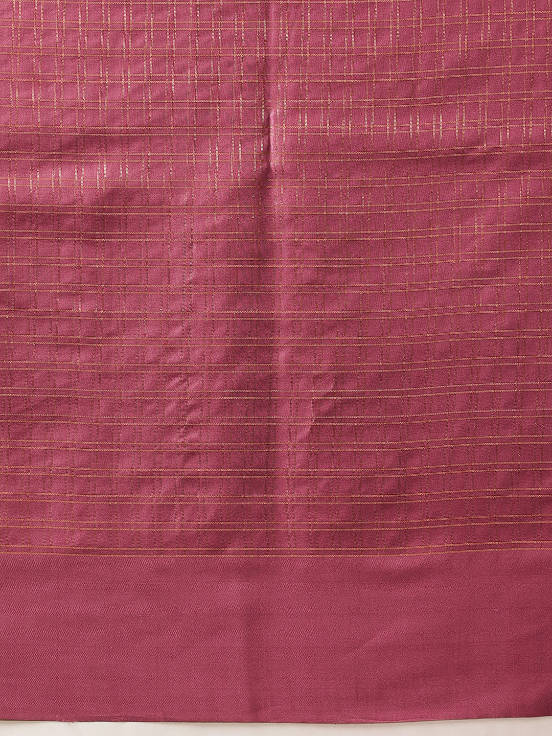 Digital Printed Tussar Silk Solid Checks Work Saree