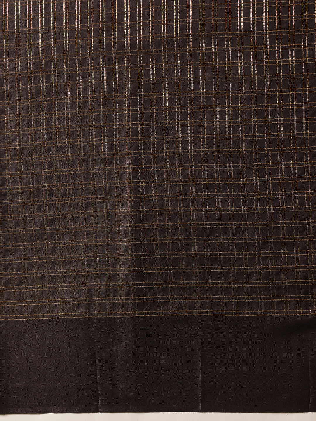 Digital Printed Tussar Silk Solid Checks Work Saree