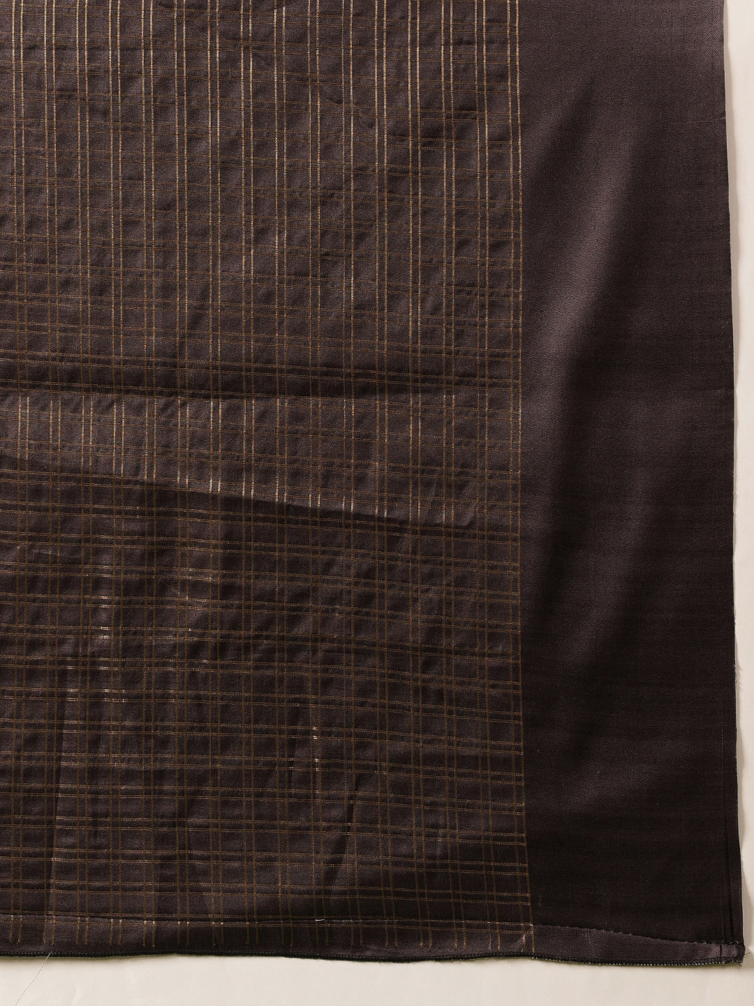 Digital Printed Tussar Silk Solid Checks Work Saree
