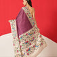 Tussar Silk Checks Work Saree With Figure Prints Border
