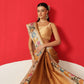 Tussar Silk Checks Work Saree With Figure Prints Border