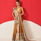 Tussar Silk Checks Work Saree With Figure Prints Border