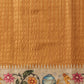 Tussar Silk Checks Work Saree With Figure Prints Border