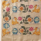 Tussar Silk Checks Work Saree With Figure Prints Border