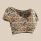Tussar Silk Checks Work Saree With Figure Prints Border
