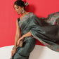Tussar Silk Checks Work Saree With Figure Prints Border