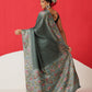 Tussar Silk Checks Work Saree With Figure Prints Border