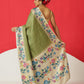 Tussar Silk Checks Work Saree With Figure Prints Border