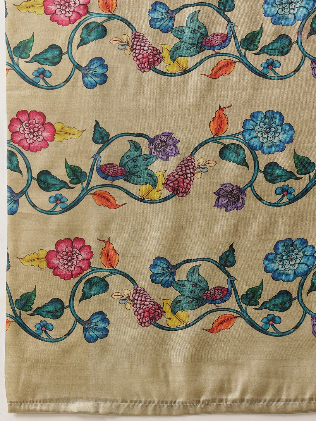Tussar Silk Checks Work Saree With Figure Prints Border