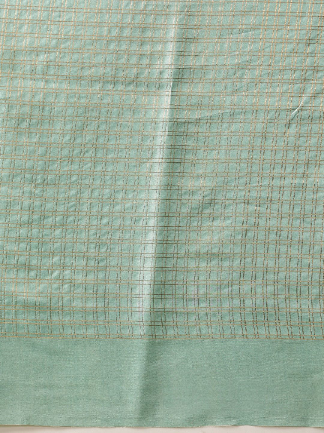 Digital Printed Tussar Silk Solid Checks Work Saree