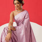 Digital Printed Tussar Silk Solid Checks Work Saree