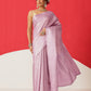 Digital Printed Tussar Silk Solid Checks Work Saree