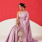 Digital Printed Tussar Silk Solid Checks Work Saree