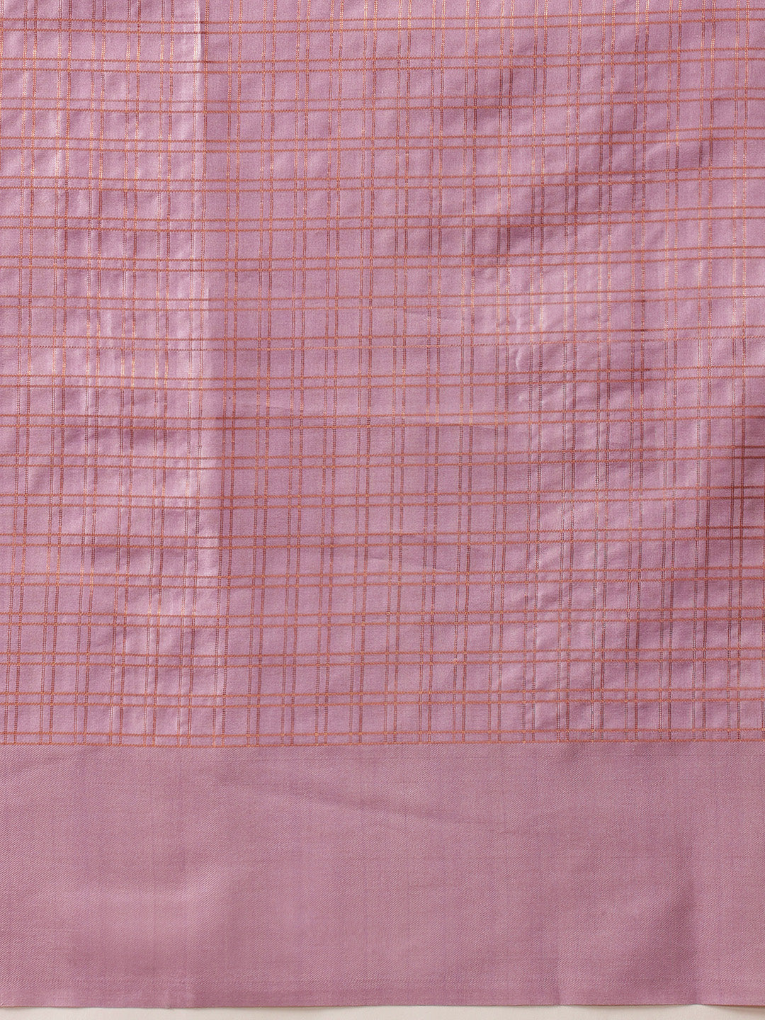 Digital Printed Tussar Silk Solid Checks Work Saree