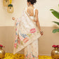 Kalamkari Printed Art Silk Festive Saree With Unstitched Blouse Piece