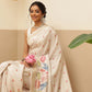 Kalamkari Printed Art Silk Festive Saree With Unstitched Blouse Piece