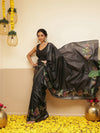 Kalamkari Printed Art Silk Festive Saree With Unstitched Blouse Piece
