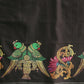 Kalamkari Printed Art Silk Festive Saree With Unstitched Blouse Piece