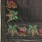 Kalamkari Printed Art Silk Festive Saree With Unstitched Blouse Piece