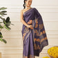 Kalamkari Printed Art Silk Festive Saree With Unstitched Blouse Piece