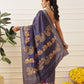 Kalamkari Printed Art Silk Festive Saree With Unstitched Blouse Piece