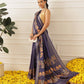 Kalamkari Printed Art Silk Festive Saree With Unstitched Blouse Piece