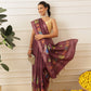 Kalamkari Printed Art Silk Festive Saree With Unstitched Blouse Piece