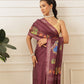 Kalamkari Printed Art Silk Festive Saree With Unstitched Blouse Piece