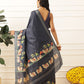 Animal Printed Art Silk Festive Saree With Unstitched Blouse Piece