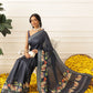 Animal Printed Art Silk Festive Saree With Unstitched Blouse Piece