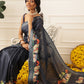 Animal Printed Art Silk Festive Saree With Unstitched Blouse Piece