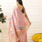 Floral Digital Printed Art Silk Festive Saree With Unstitched Blouse Piece