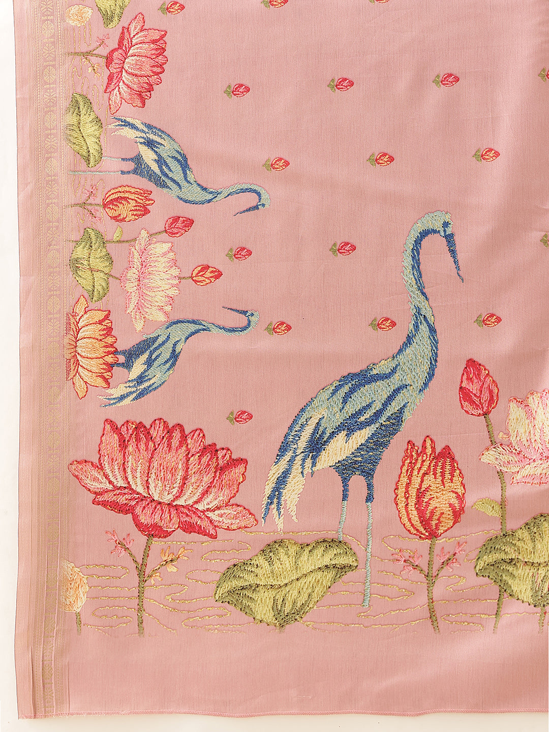 Floral Digital Printed Art Silk Festive Saree With Unstitched Blouse Piece