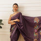 Kalamkari Printed Art Silk Festive Saree With Unstitched Blouse Piece