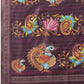 Kalamkari Printed Art Silk Festive Saree With Unstitched Blouse Piece