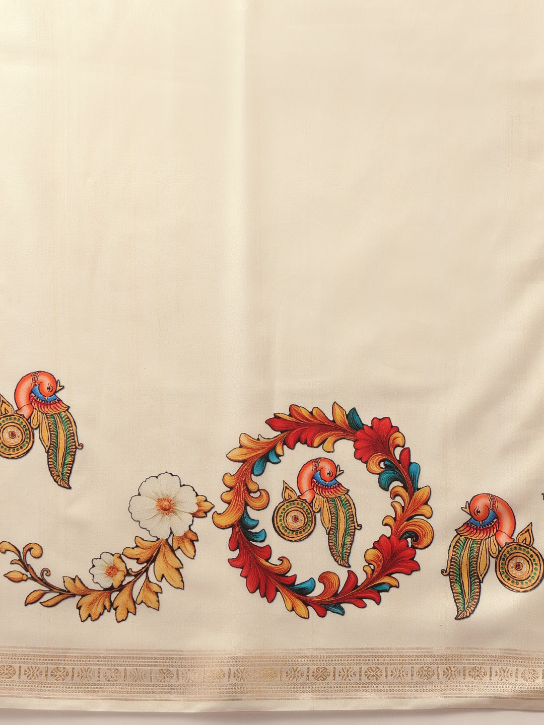 Digital Printed Festive Collection Mayli Tanjore Art Inspired Saree