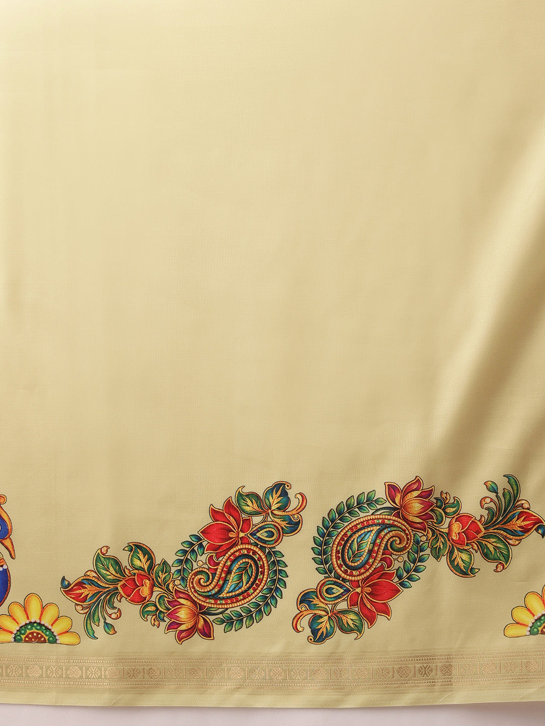Digital Printed Premium Festive Saree with Tanjore Art Inspiration