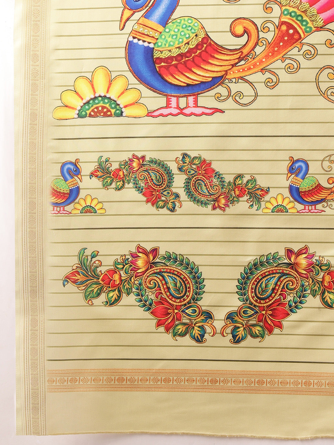 Digital Printed Premium Festive Saree with Tanjore Art Inspiration