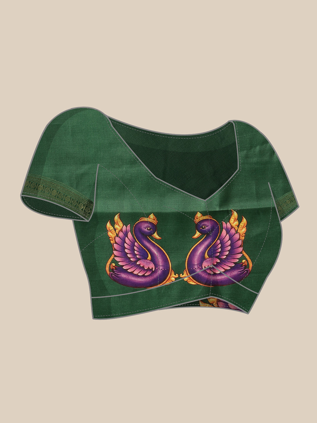 Digital Printed Premium Festive Saree with Tanjore Art Inspiration