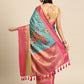 Kanjivaram Silk Zari Woven Digital Printed Saree